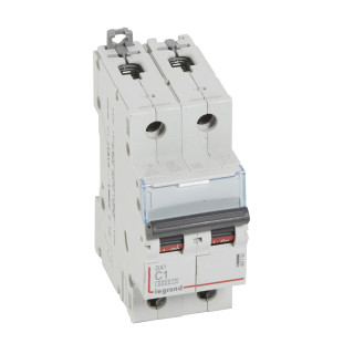 Автоматический выключатель DX³ 6000 - 10 кА - тип характеристики C - 2П - 230/400 В~ - 1 А - 2 модуля