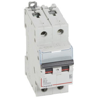 Автоматический выключатель DX³ 10000 - 16 кА - тип характеристики B - 2П - 230/400 В~ - 2 А - 2 модуля
