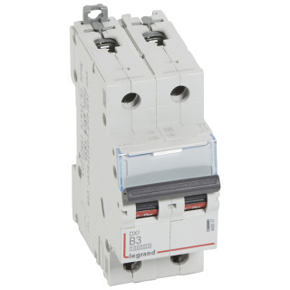 Автоматический выключатель DX³ 10000 - 16 кА - тип характеристики B - 2П - 230/400 В~ - 3 А - 2 модуля