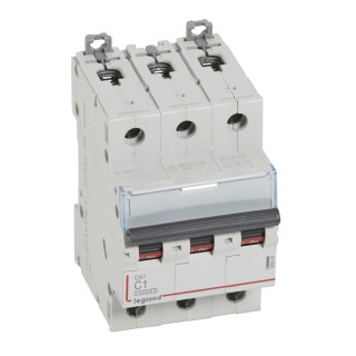 Автоматический выключатель DX³ 10000 - 16 кА - тип характеристики С - 3П - 400 В~ - 1 А - 3 модуля