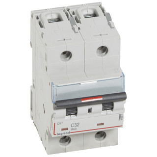 Автоматический выключатель DX³ - 36 кА - тип характеристики С - 2П - 230/400 В~ - 32 А - 3 модуля