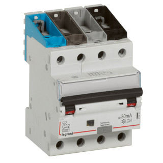 Автоматический выключатель дифференциального тока DX³ 6000 - 10 кА - тип характеристики С - 4П - 400 В~ - 32 А - тип A - 30 мА - 4 модуля