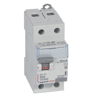 Выключатель дифференциального тока DX³-ID - 2П - 230 В~ - 80 А - тип AC - 30 мА - 2 модуля