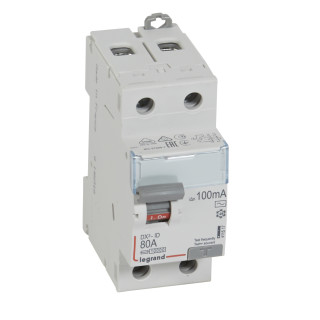 Выключатель дифференциального тока DX³-ID - 2П - 230 В~ - 80 А - тип AC - 100 мА - 2 модуля