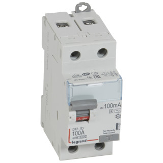 Выключатель дифференциального тока DX³-ID - 2П - 230 В~ - 100 А - тип AC - 100 мА - селективный - 2 модуля