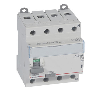 Выключатель дифференциального тока DX³-ID - 4П - 400 В~ - 63 А - тип AC - 100 мА - 4 модуля
