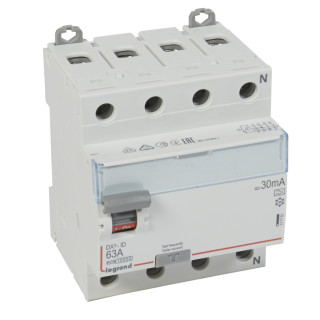 Выключатель дифференциального тока DX³-ID - 4П - 400 В~ - 63 А - тип A - 30 мА - 4 модуля
