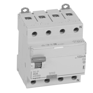 Выключатель дифференциального тока DX³-ID - 4П - 400 В~ - 40 А - тип A - 100 мА - 4 модуля
