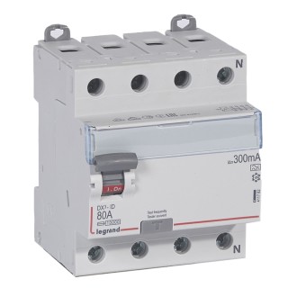 Выключатель дифференциального тока DX³-ID - 4П - 400 В~ - 80 А - тип A - 300 мА - 4 модуля