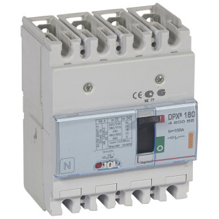 Автоматический выключатель DPX³ 160 - термомагнитный расцепитель - 25 кА - 400 В~ - 4П - 100 А