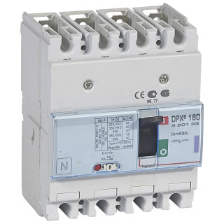 Автоматический выключатель DPX³ 160 - термомагнитный расцепитель - 50 кА - 400 В~ - 4П - 63 А