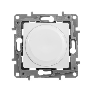 Светорегулятор поворотный без нейтрали 300Вт - Etika - белый