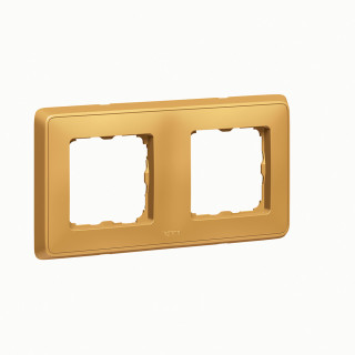 Рамка - Cariva - 2 поста - горизонтальный/вертикальный монтаж - матовое золото
