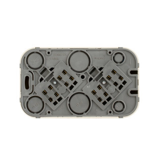 Розеточный блок 2 x 2К+З с защитными шторками - 16 A - 250 В~ - Quteo IP 20 - Белый