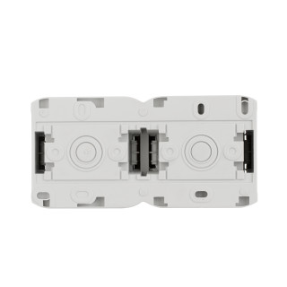 Розетки 2 х 2К+З с защитными шторками - 16 A - 250 В~ - Quteo IP 44 - Серый