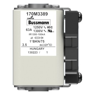 Быстрый предохранитель 63A 1250V 1*BKN/75 AR CU