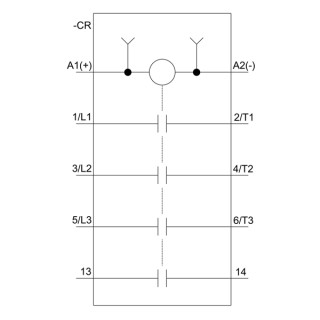 contactor, 3 main circuit, S00, AC, 1NO
