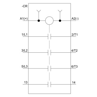 contactor, 3 main circuit, S00, DC, 1NO