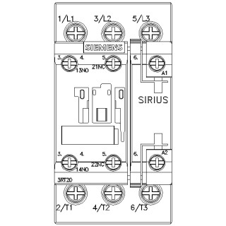 contacter, S0, screw terminal, AC without bzw integrated, 1NO+1NC integrated