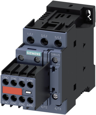 contacter, S0, screw terminal, DC, 1NO+1NC, with permanently mounted auxiliary switch block