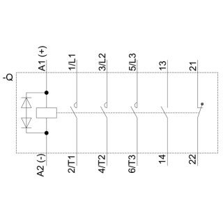 contactor, 3 main circuit, ., DC, Diodenkombination integrated, 1NO + 1NC integrated