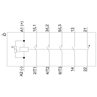 contactor, 3 main circuit, ., DC, varistor integrated, 1NO + 1NC integrated