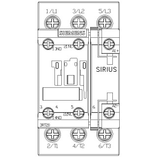 contacter, S0, screw terminal, UC without bzw integrated circuit , 1NO+1NC integrated