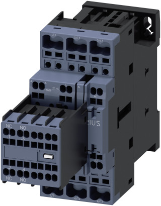 contacter, S0, spring loaded terminal, AC without bzw integrated, attachable contact block 1NO+1NC