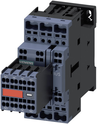contacter, S0, spring loaded terminal, AC, 1NO+1NC, with permanently mounted auxiliary switch block