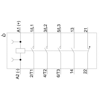 contactor, 3 main circuit, ., DC, 1NO + 1NC integrated
