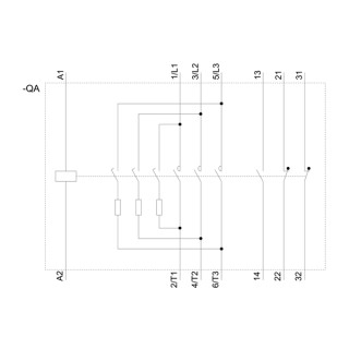 Capacitor contactor, S0, AC, 1NO + 2NC