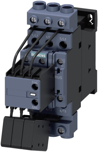 Sirius capacity contactor S0, with Power feed terminal, screw terminal, AC, auxiliary switch 1NO + 2NC
