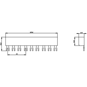 Шина трехфазная siemens 3rv1915 1bb