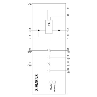 Thermistor motor protection relays 3RN2, 1 sensor circuit, Auto-Reset, 2CO, monostable