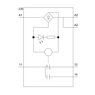 Coupling link, relay, 1 change over