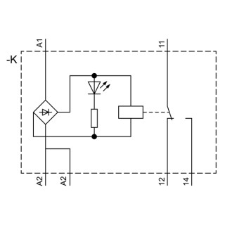 Coupling link, relay, 1 change over