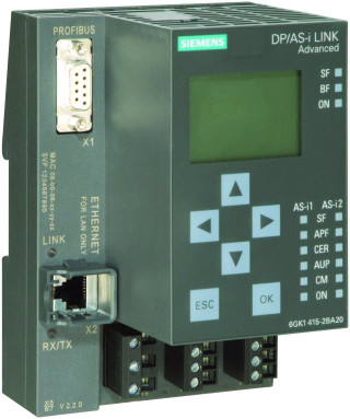 SIMATIC NET, DP/AS-interface, LINK ADVANCED; gateway PROFIBUS DP/AS-I; product version 04
