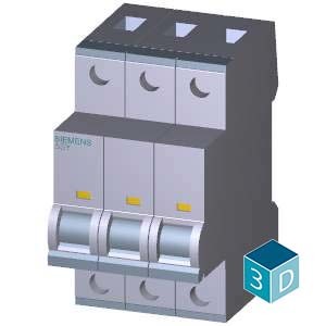 Miniature circuit breaker 5SY, 3-pole