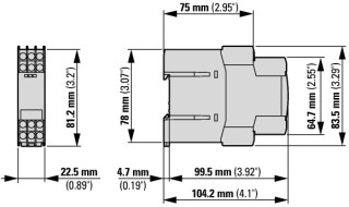 Термисторное реле 230 В АС, автоматический/ручной сброс, кнопка тестирования
