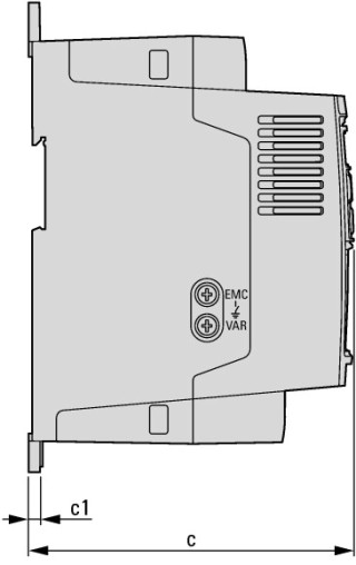 Преобразователь частоты DC1 3~/3~400В 9,5A 4кВт, встроенный фильтр ЭМС, IP20