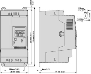 Преобразователь частоты DC1 3~/3~400В 18A 7,5кВт, встроенный фильтр ЭМС, IP20