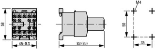 Блок вспомогательных контактов 4 полюса, 4Н+2НЗ, винтовые Зажимы