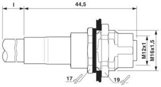 Чертеж, Встраиваемый соединитель M12