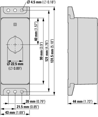 Корпус для поверхостного монтажа, серый, 1 элемент, IP67/IP69K