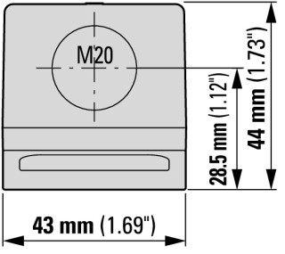 Корпус для поверхостного монтажа, серый, 2 элемента, M22, IP67/IP69K