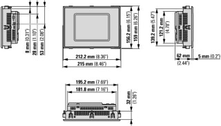 Панель оператора,  5.7", 24 VDC,инфракрасный дисплей, TFT, цвет, 640 x 480, 2x Ethernet, 1x RS232, 1x RS485, 1x CAN, 1x DP, (PLC)