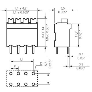 LSF-SMT 3.50/05/180 1.5SN BK TU PRT Соединитель