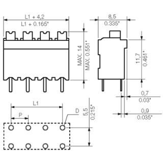 LSF-SMT 5.08/04/180 3.5SN BK TU SO Соединитель