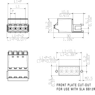 SLF 5.08/03/180B SN OR BX PRT PCB разъемы с шагом 5 MM или больше для