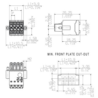 B2CF 3.50/20/180F SN BK BX SO PCB разъемы с шагом меньше 5 MM для сиг